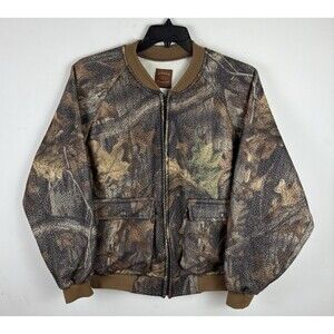 Vintage 90s Camo Full Zip Fleece Jacket / Size XL